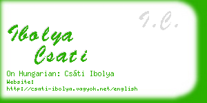 ibolya csati business card